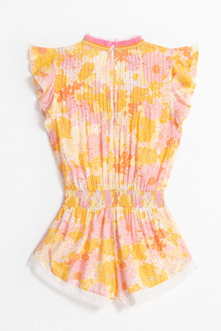 Combinaison Courte Enfant Sasha - Yellow Flower Mix