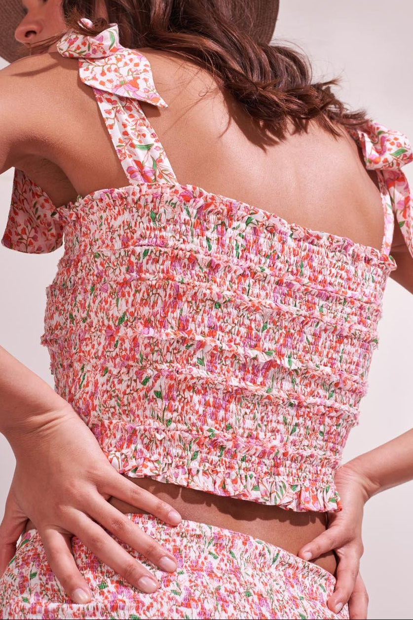 Pink Mini Jonquille Top by Poupette St Barth featuring a stylish shirt with a relaxed fit and vibrant color.